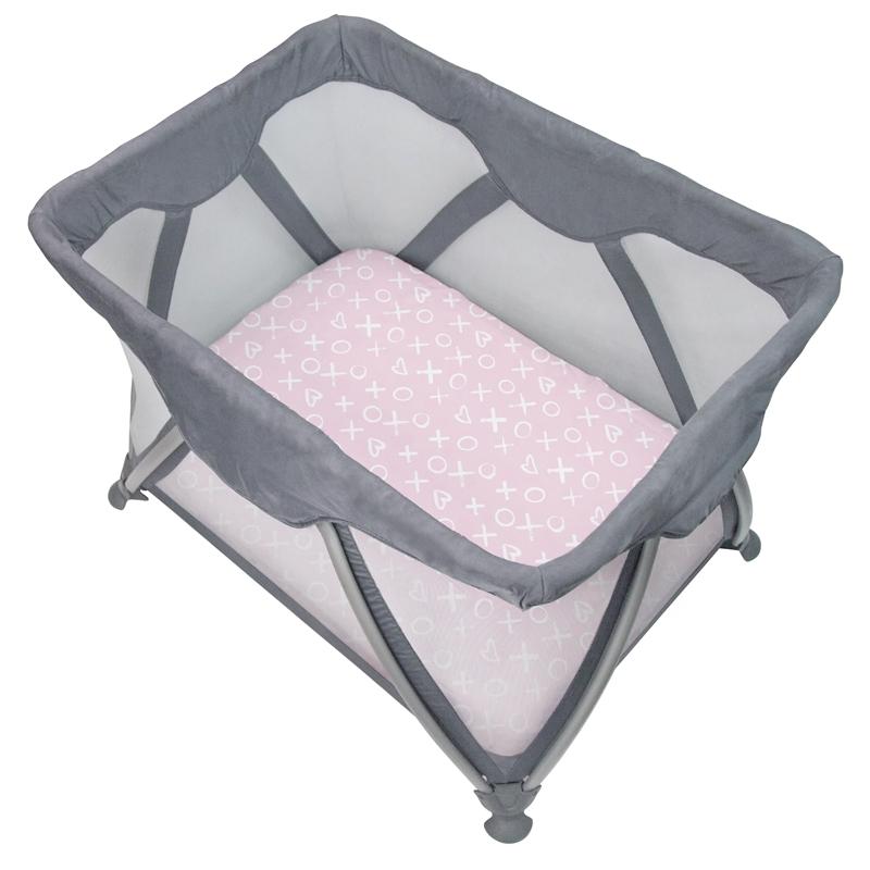 KUSHIES BABY FORRO DE PLAY PEN SHEET PINK XO