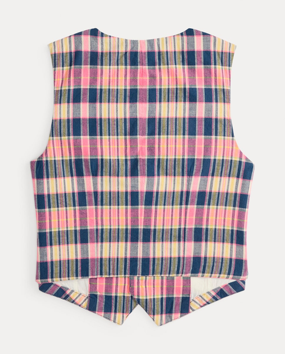 RALPH LAUREN NIÑA BLAZER MADRAS PINK YELLOW NAVY MULTI PLD