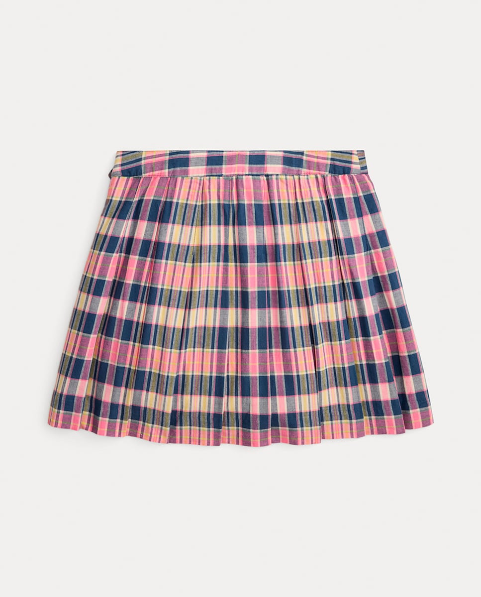 RALPH LAUREN NIÑA FALDA MADRAS PINK YELLOW NAVY MULTI PLD