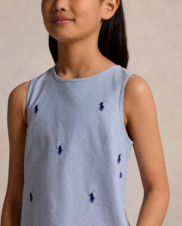 RALPH LAUREN NIÑA VESTIDO BLUE HYACINTH