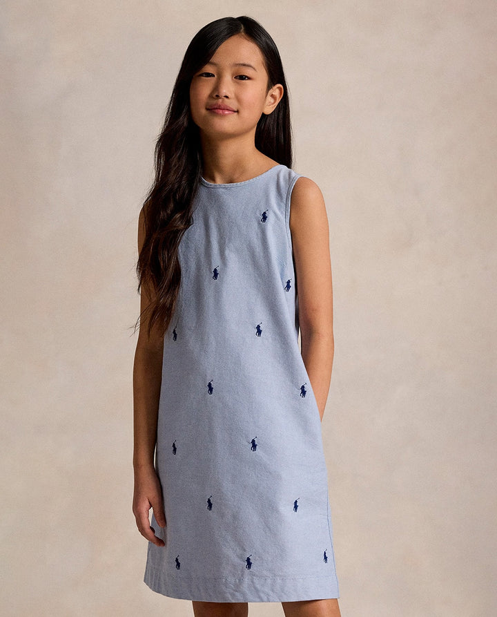 RALPH LAUREN NIÑA VESTIDO BLUE HYACINTH