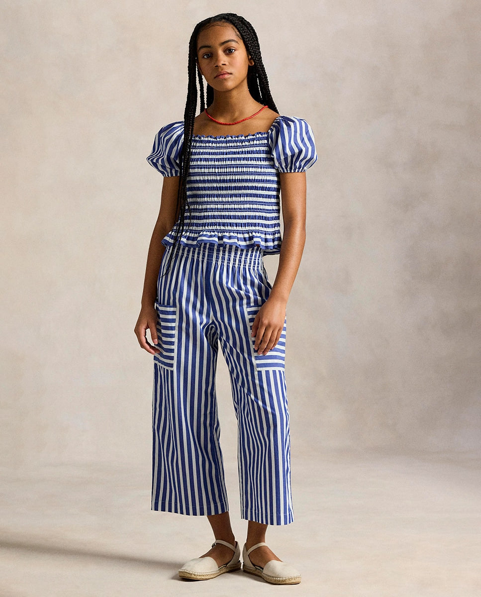 RALPH LAUREN NIÑA CONJ DE SHORT 163 ROYAL WHITE