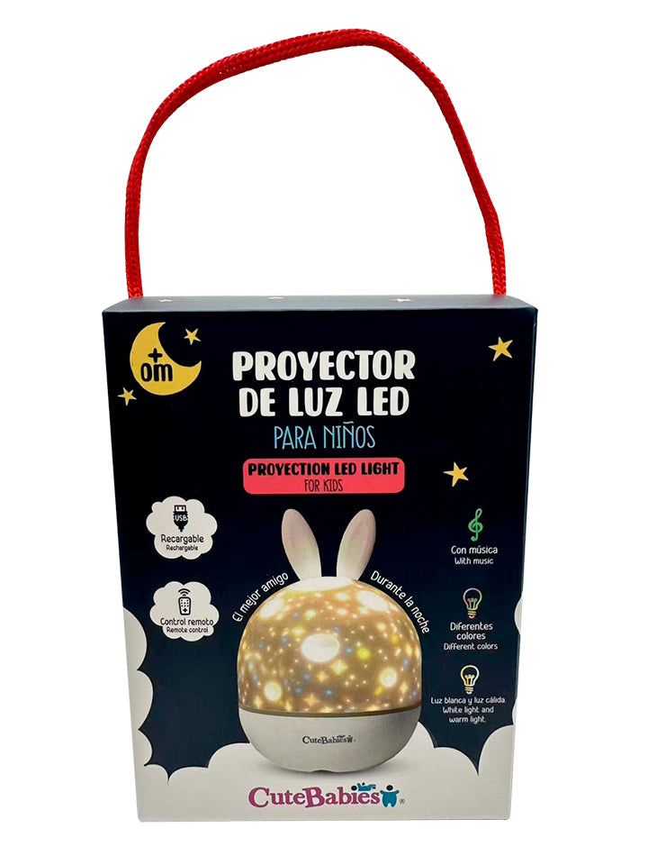 CUTEBABIES PROYECTOR TIPO LAMPARA CONEJO BLANCO