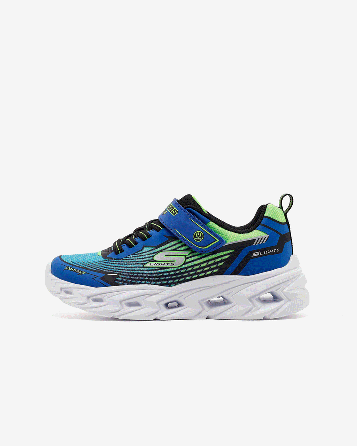 SKECHERS NIÑO ZAPATILLA VORTEX 3.0 BLACK/BLUE/LIME
