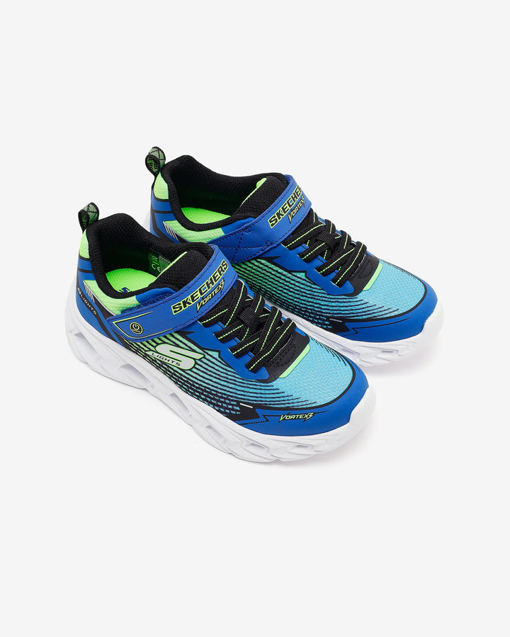 SKECHERS NIÑO ZAPATILLA VORTEX 3.0 BLACK/BLUE/LIME