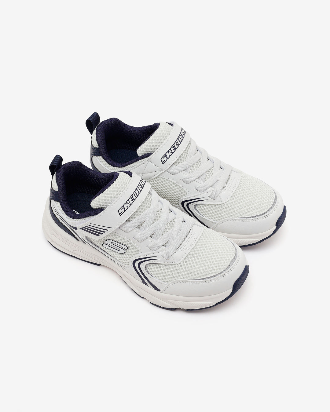 SKECHERS NIÑO ZAPATILLA RETRO GRAPH WHITE/NAVY