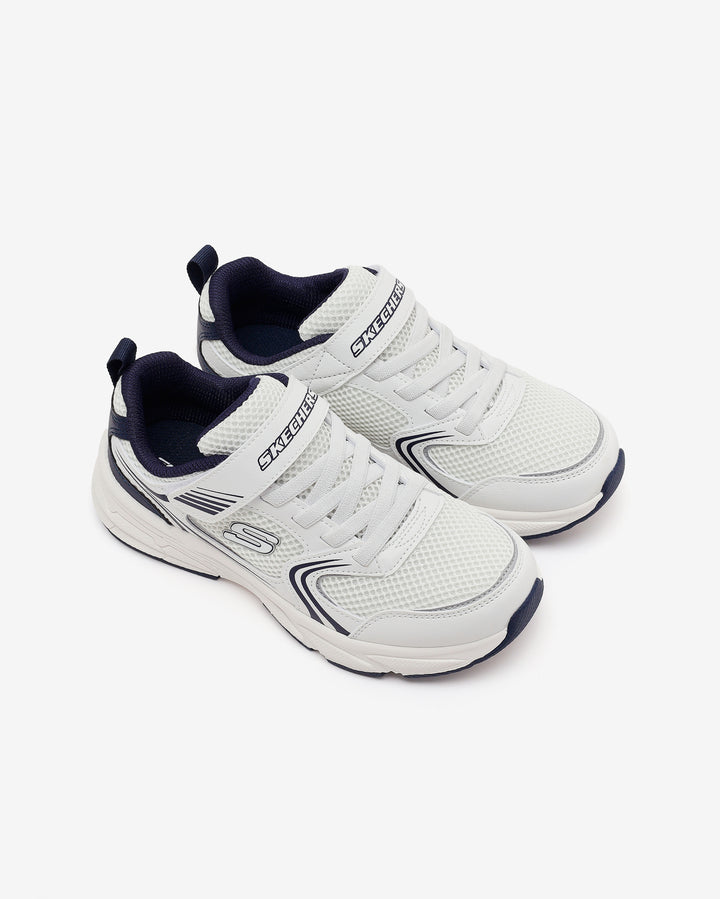 SKECHERS NIÑO ZAPATILLA RETRO GRAPH WHITE/NAVY
