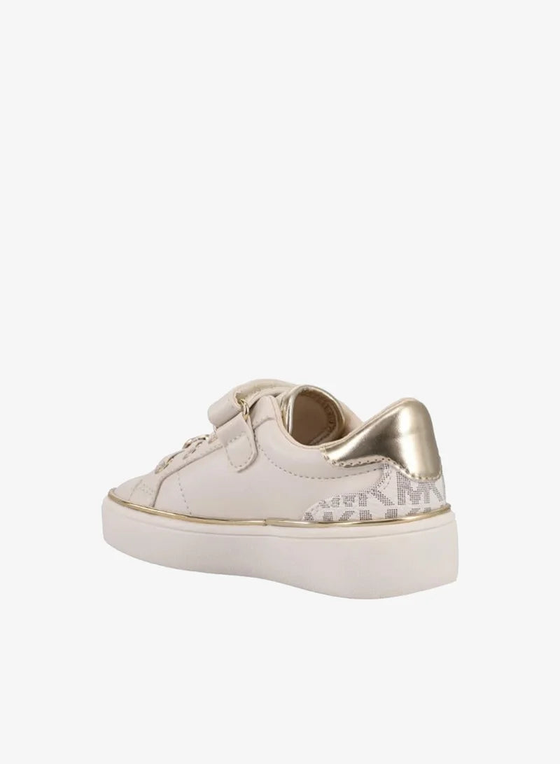 MICHAEL KORS NIÑA ZAPATILLA JEM FINN VANILLA MONOGRAM/SYNTHETIC/PALE GOLD METALLIC
