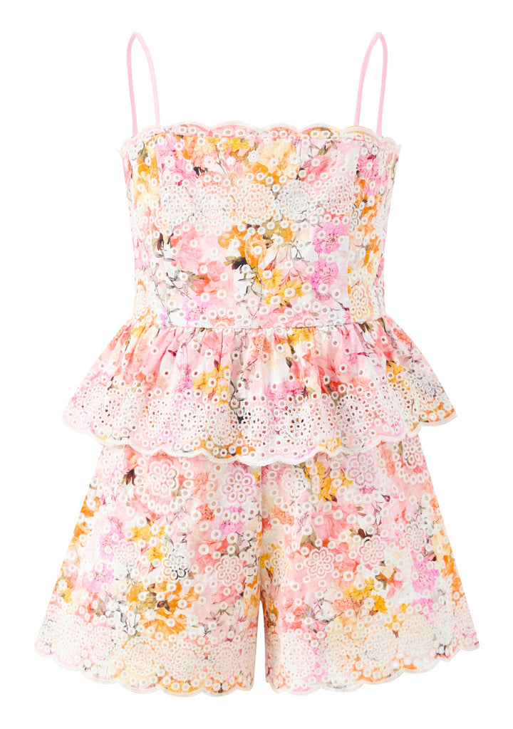 MARLO NIÑA ROMPER ALESSIA EMBROIDERED FLORAL