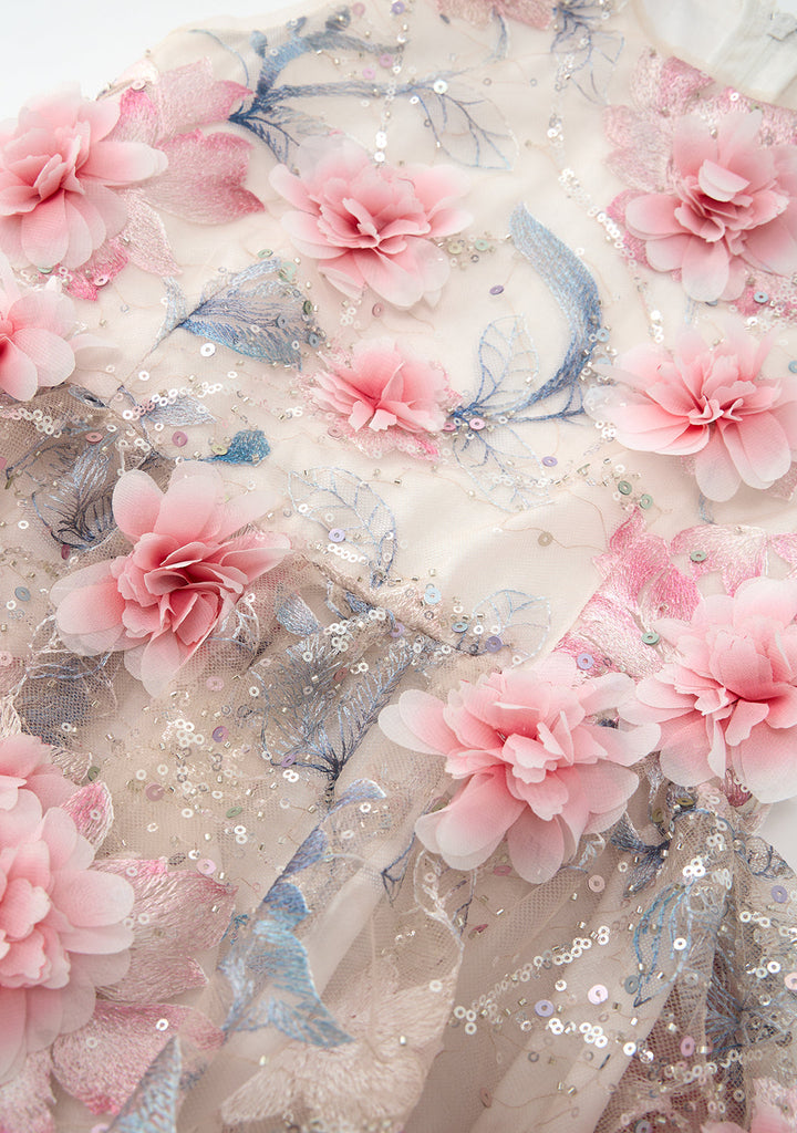 MARLO NIÑA VESTIDO ROSALIA EMBROIDERED MINI FLORAL
