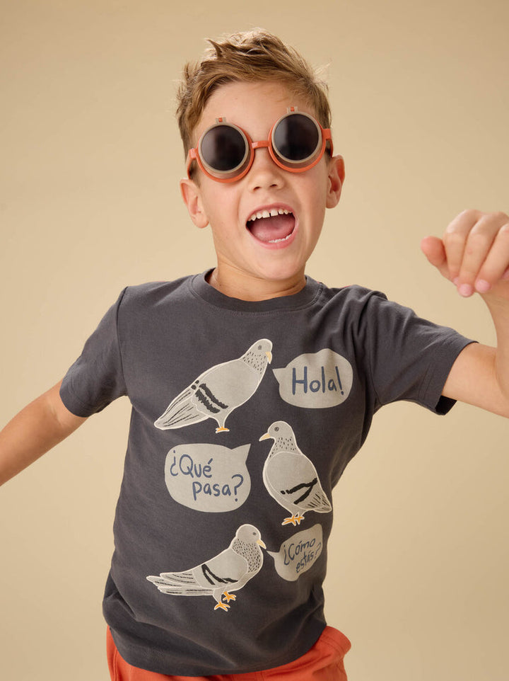 Tea Collection Camiseta Spanish Pigeon Graphic Pepper para Niño