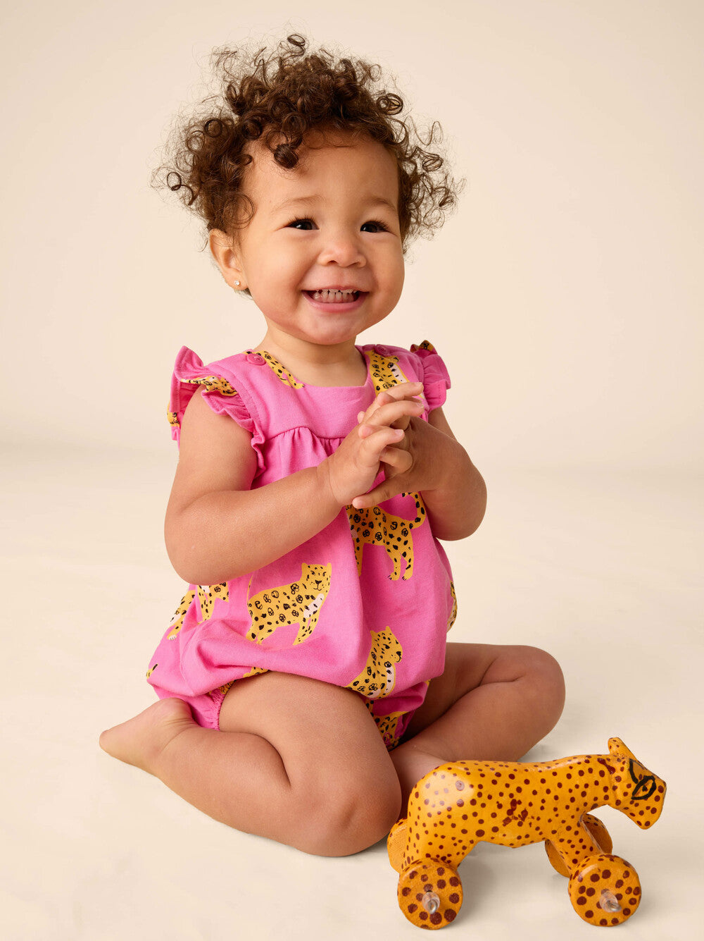 TEA COLLECTION BEBE NIÑA ROMPER FLUTTER SWEET JAGUARS