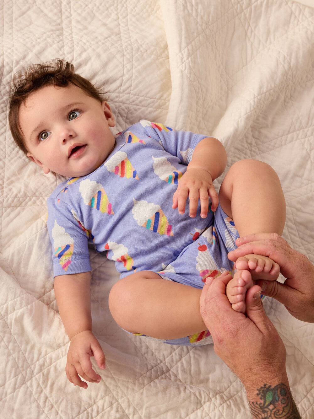 TEA COLLECTION NIÑA PIJAMA IN YOUR DREAMS RAINBOW ICE CREAM