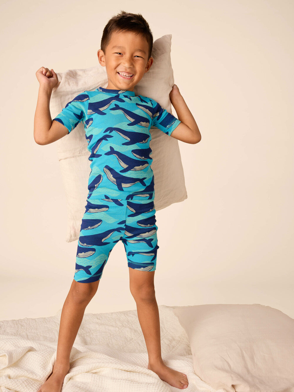 TEA COLLECTION NIÑO PIJAMA IN YOUR DREAMS HUMPBACK WHALES