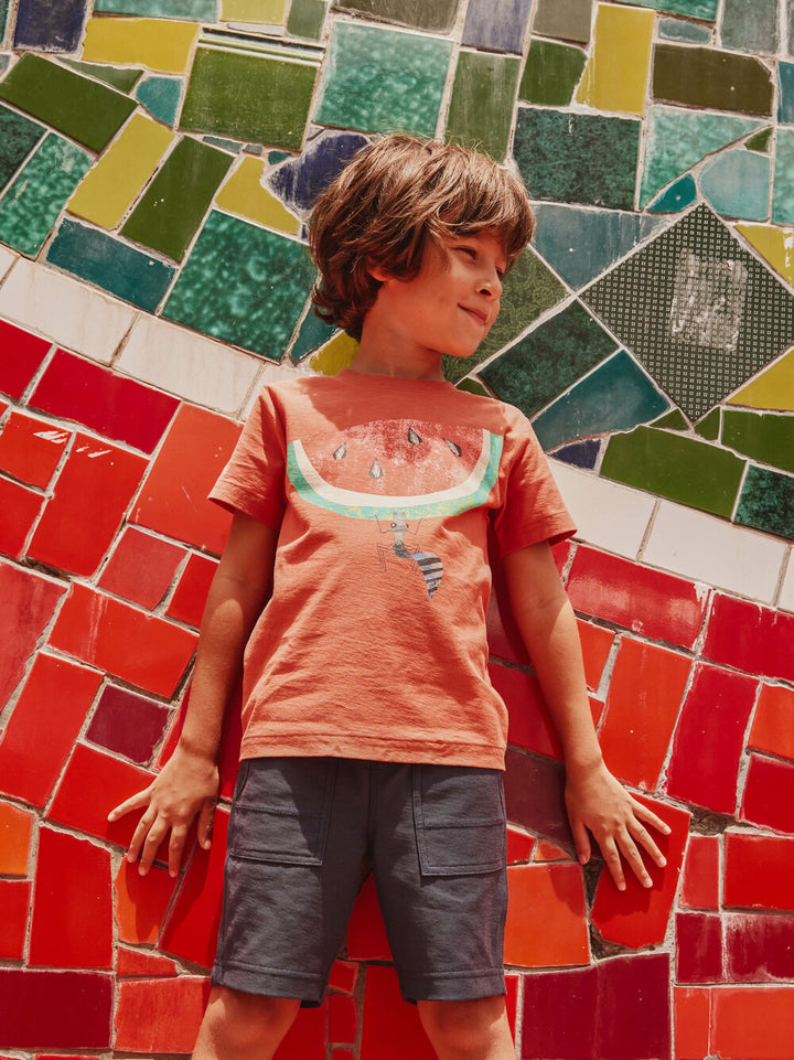 TEA COLLECTION NIÑO TSHIRT MIGHTY ANT GRAPHIC COPPER