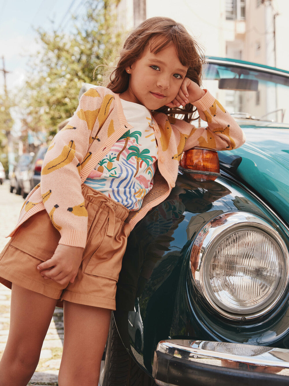 TEA COLLECTION NIÑA ABRIGO ICONIC CARDIGAN BANANARAMA