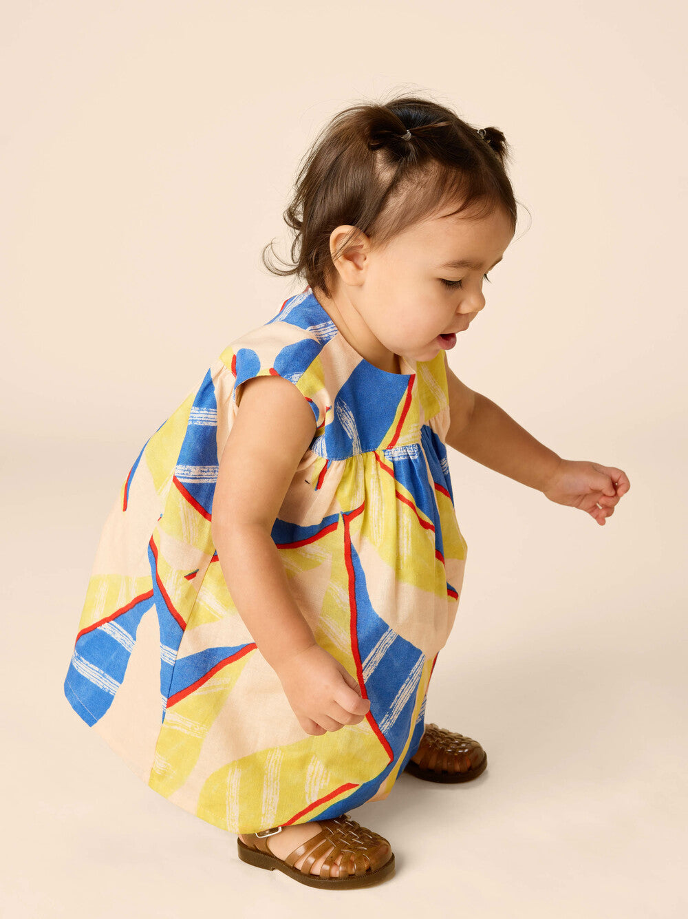 TEA COLLECTION NIÑA VESTIDO PRINTED EMPIRE TROPICAL LEAF