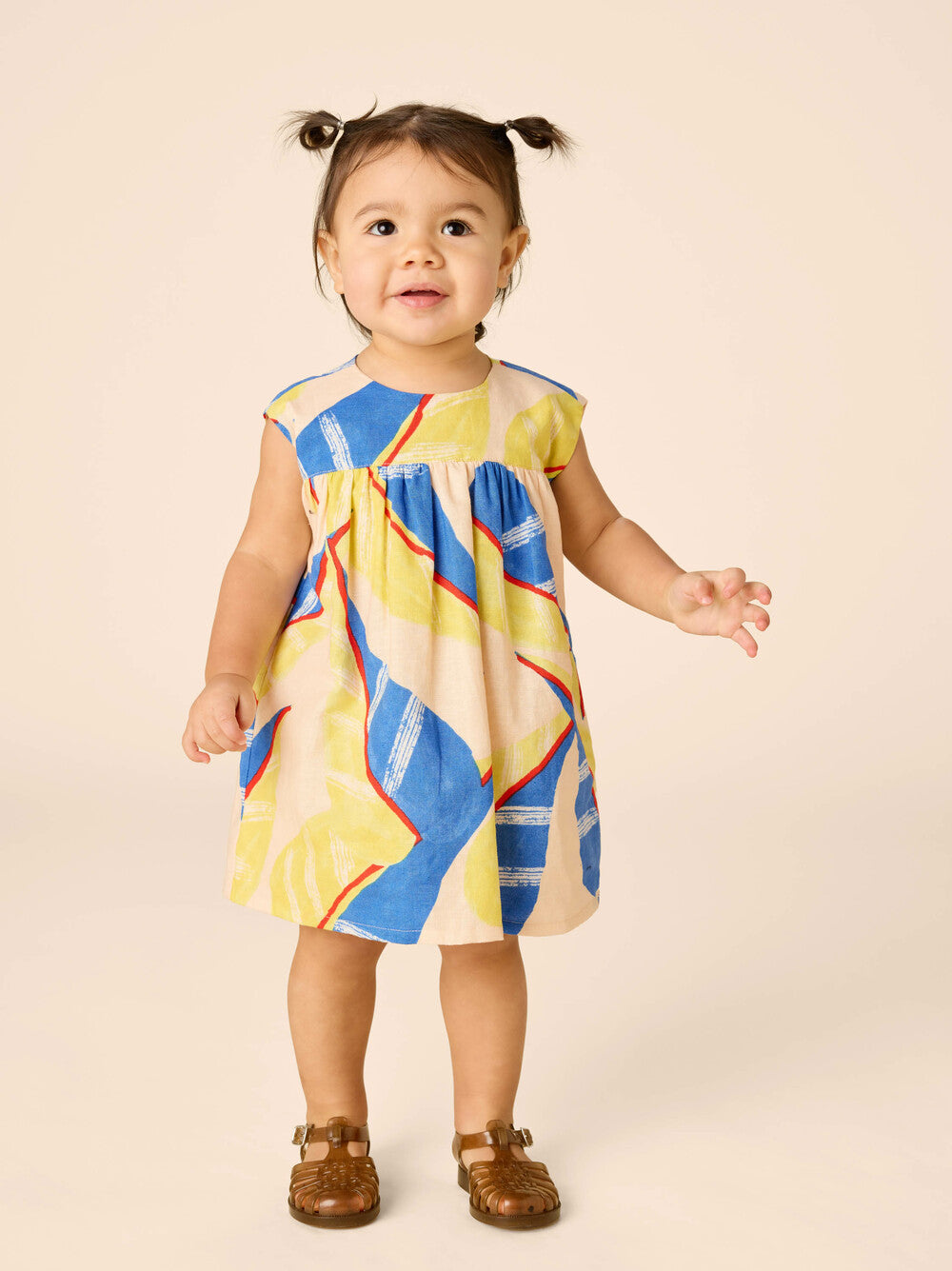 TEA COLLECTION NIÑA VESTIDO PRINTED EMPIRE TROPICAL LEAF