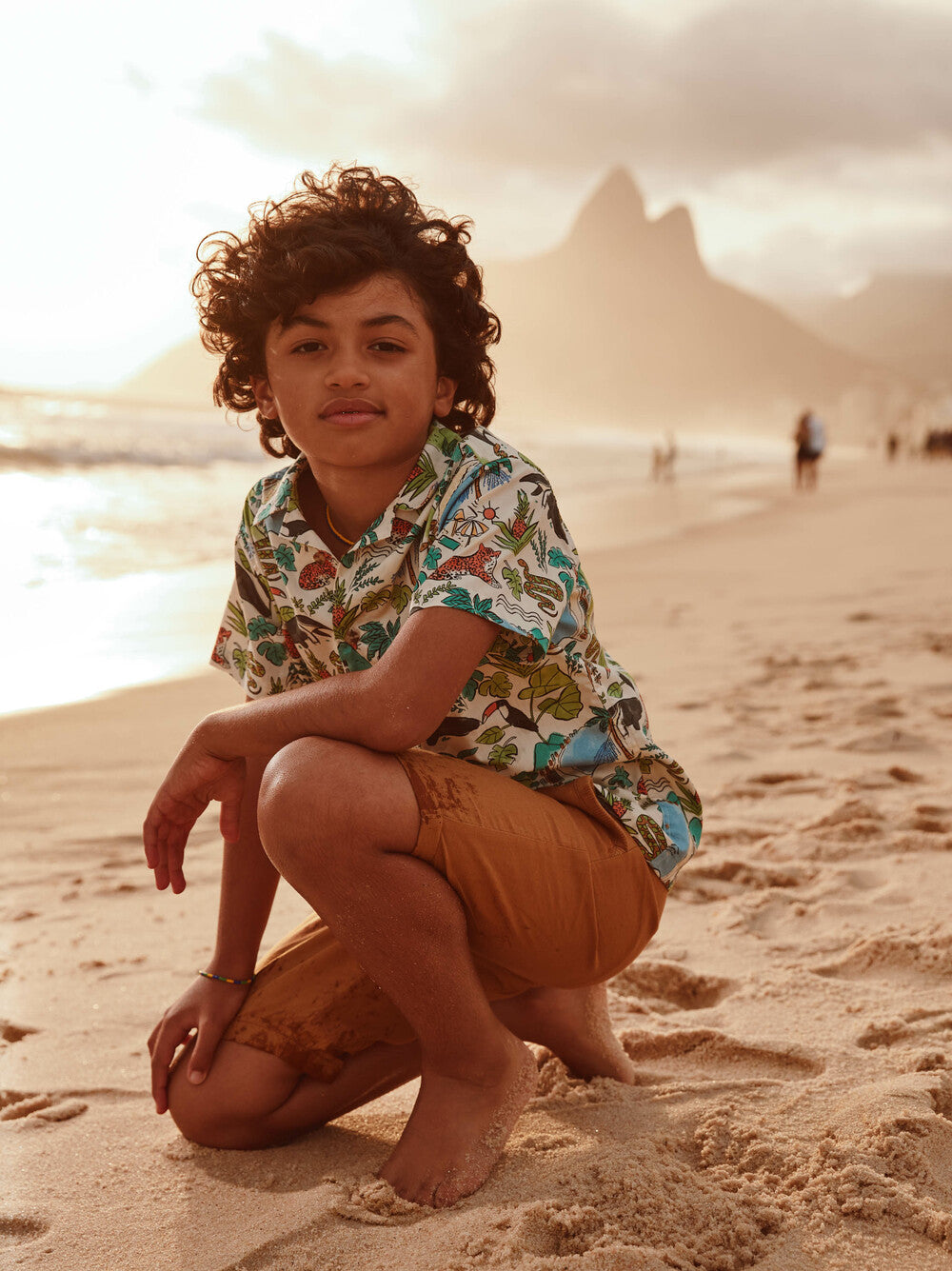 TEA COLLECTION NIÑO CAMISA PRINTED CAMP RIO ANIMAL SCENIC