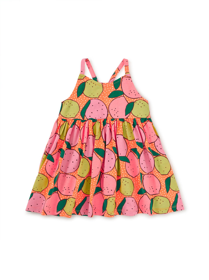 TEA COLLECTION NIÑA VESTIDO RACERBACK TWIRL DOTTY CITRUS