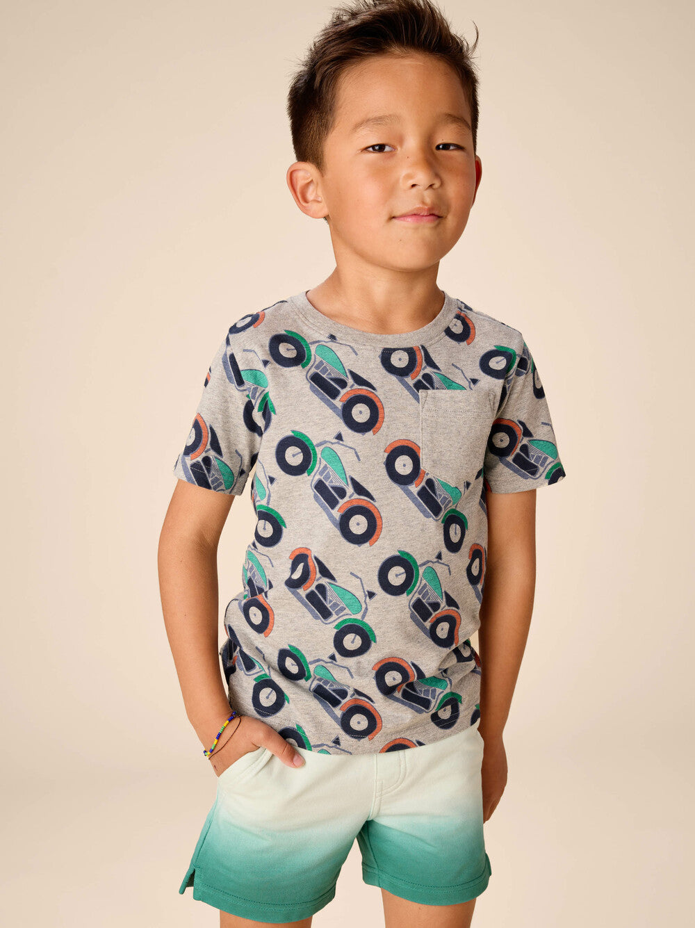 TEA COLLECTION NIÑO TSHIRT PRINTED POCKET MOTOCICLETA