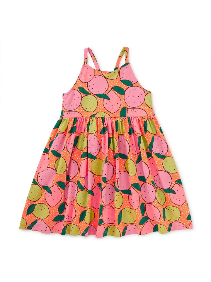 TEA COLLECTION NIÑA VESTIDO RACERBACK TWIRL DOTTY CITRUS