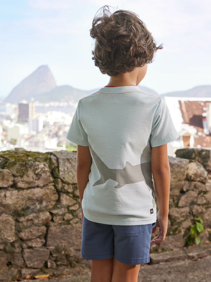 TEA COLLECTION NIÑO TSHIRT SHARK BITE BEACH BLUE GLOW