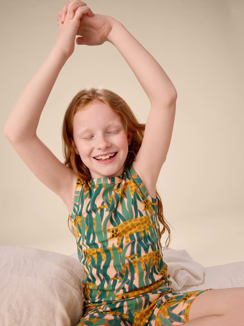 TEA COLLECTION NIÑA PIJAMA SUMMER NIGHTS TANK SNEAKY JUNGLE CAT