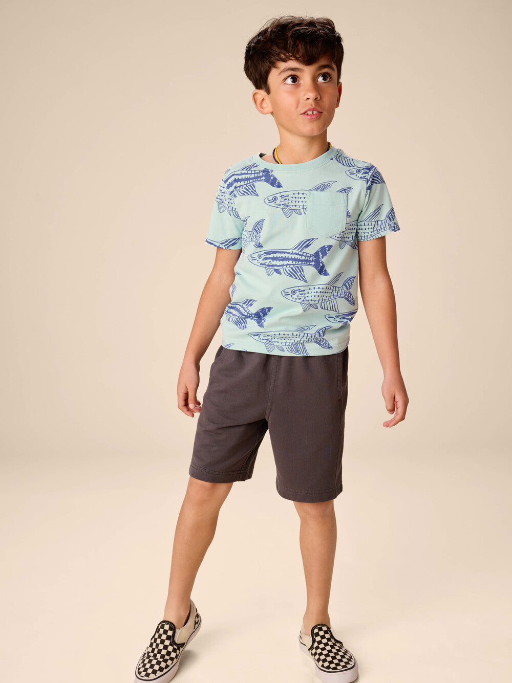 TEA COLLECTION NIÑO TSHIRT POCKET BRAZILIAN KILLIFISH