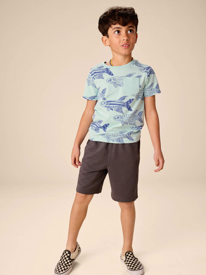 TEA COLLECTION NIÑO TSHIRT POCKET BRAZILIAN KILLIFISH