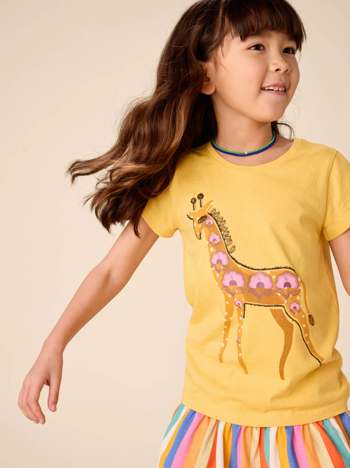 TEA COLLECTION NIÑA TSHIRT DECORATED GIRAFFE DEL SOL