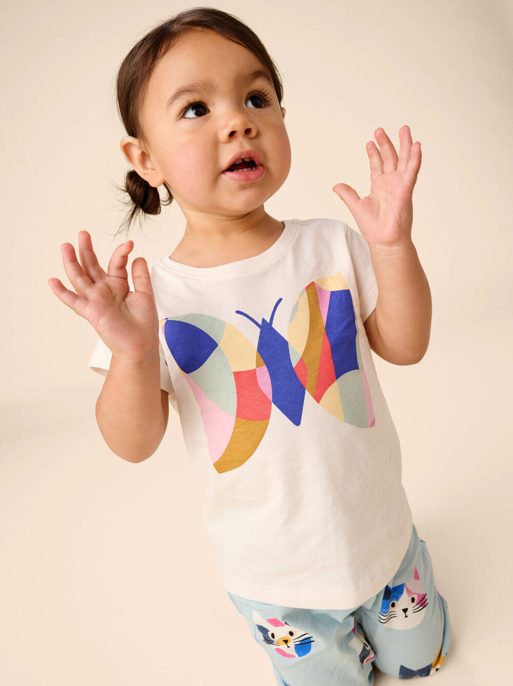 TEA COLLECTION NIÑA TSHIRT GEO BUTTERFLY GRAPHIC