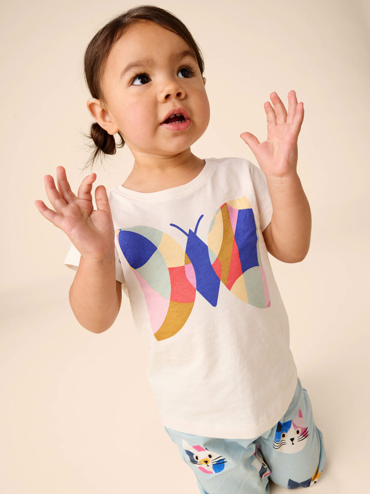 TEA COLLECTION NIÑA TSHIRT GEO BUTTERFLY GRAPHIC
