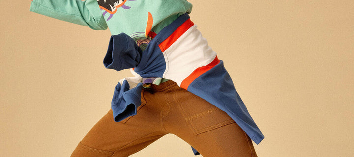 TEA COLLECTION NIÑO TSHIRT COLORBLOCK RUGBY JADE