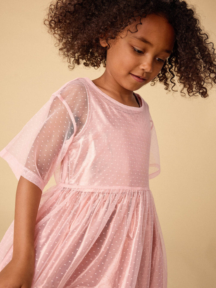 Tea Collection Vestido Layered Tulle &amp; Foil Cherry Blossom para Niña