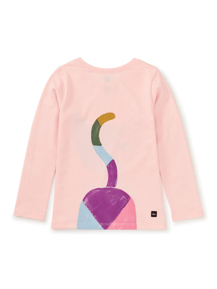 Tea Collection Camiseta Rainbow Cat Double Sided Pink Salt para Niña