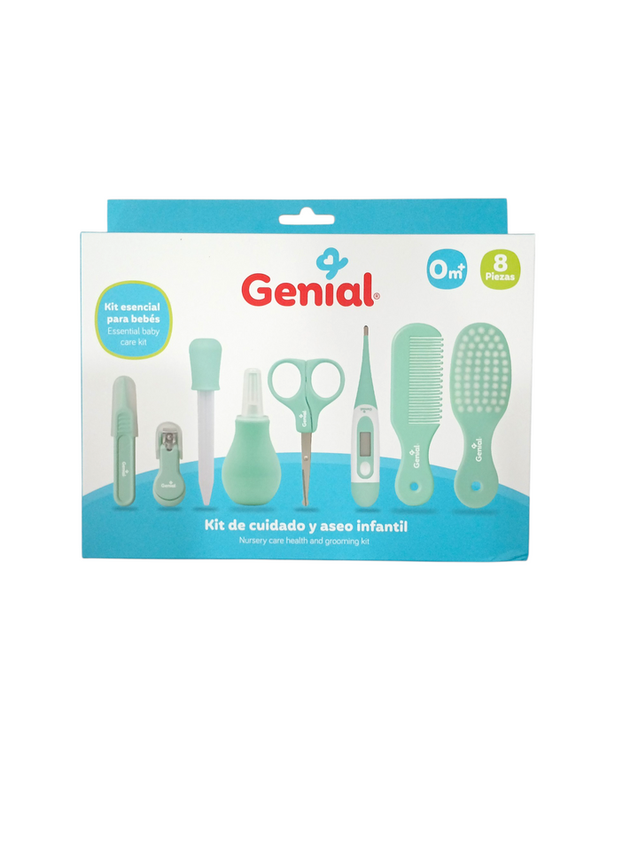 Genial Kit para el Cuidado y Aseo del Bebe 8PCS Turquoise