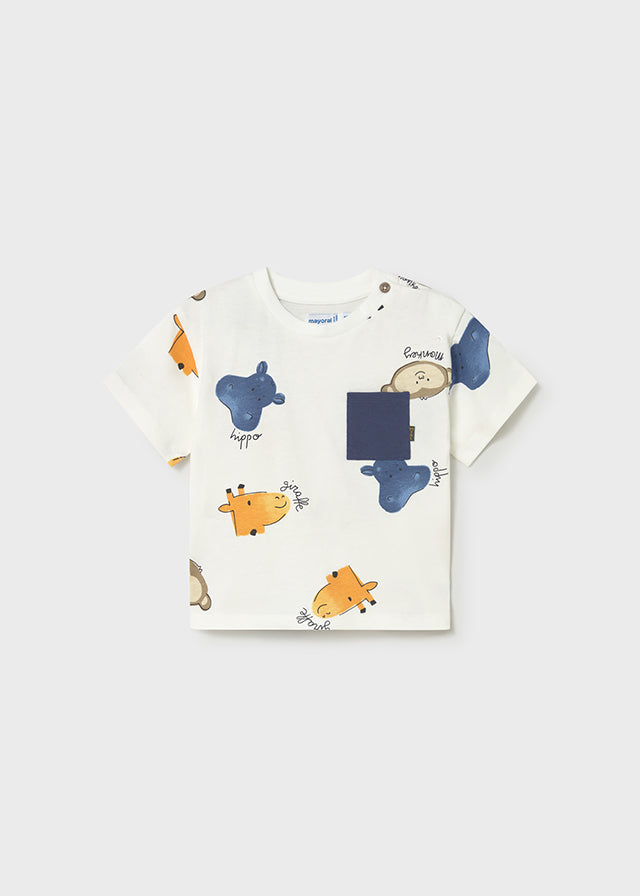 Mayoral Tshirt M/c Estampada Nata para Niño