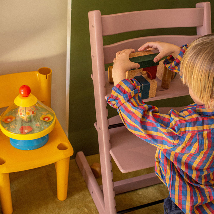 STOKKE SILLA DE COMER TRIPP TRAPP HEATHER MAUVE W CUSHION