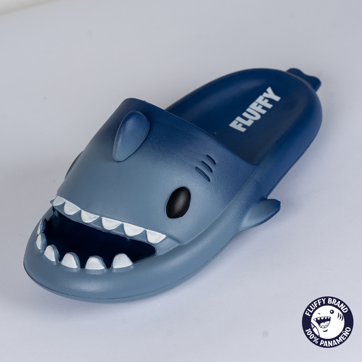 FLUFFY NIÑO CHANCLETA SHARK BLUE NAVY