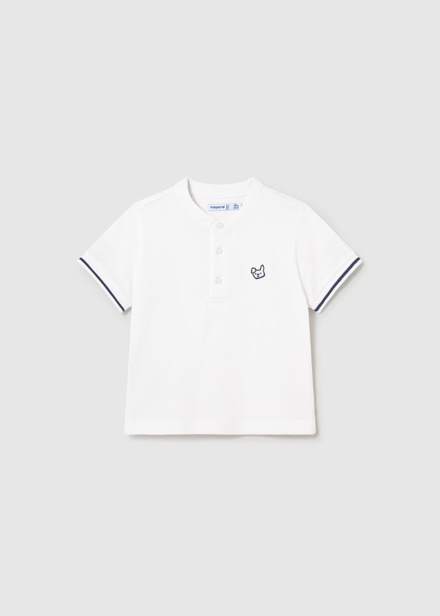 Mayoral Polo M/c Cuello Chino Blanco para Niño