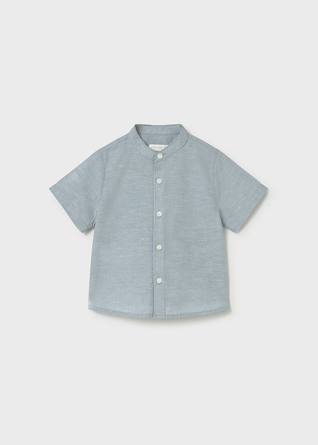 Mayoral Camisa M/c Lino Cuello Chino Jade para Niño