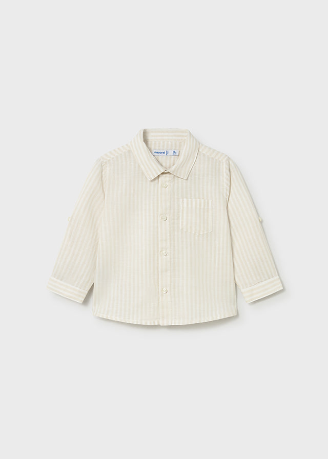 Mayoral Camisa M/l Lino Beige para Niño