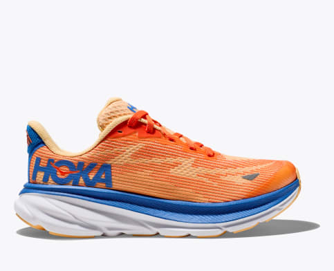 HOKA NIÑO ZAPATILLA CLIFTON 9 YOUTH VIBRANT ORANGE/IMPALA