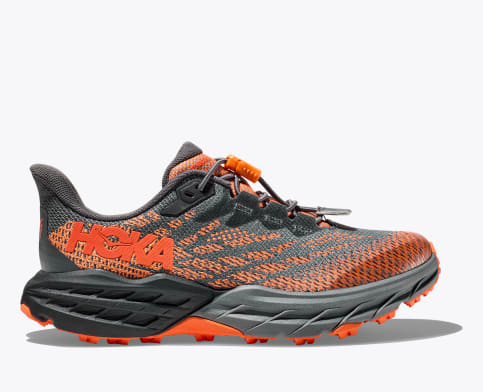 HOKA NIÑO ZAPATILLA SPEEDGOAT 5 YOUTH CASTLEROCK/VIBRANT ORANGE