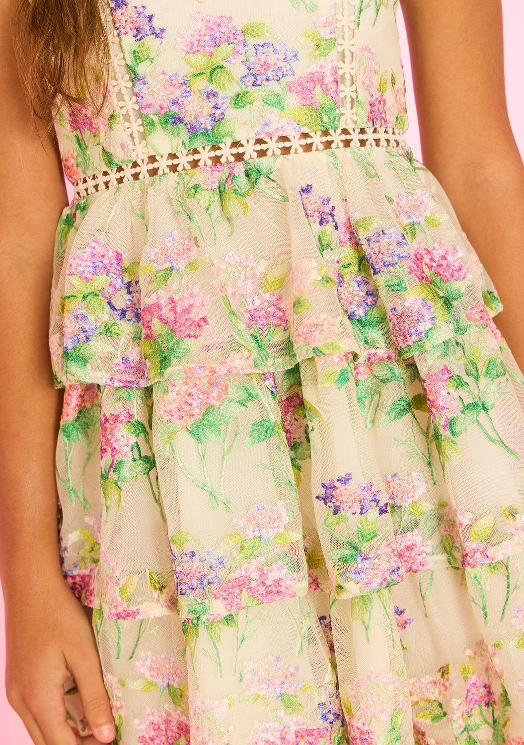 MARLO NIÑA VESTIDO CLEMENTINE EMBROIDERED MINI FLORAL