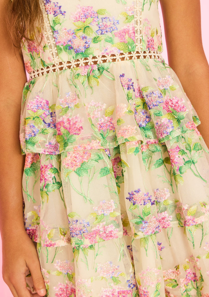 MARLO NIÑA VESTIDO CLEMENTINE EMBROIDERED MINI FLORAL