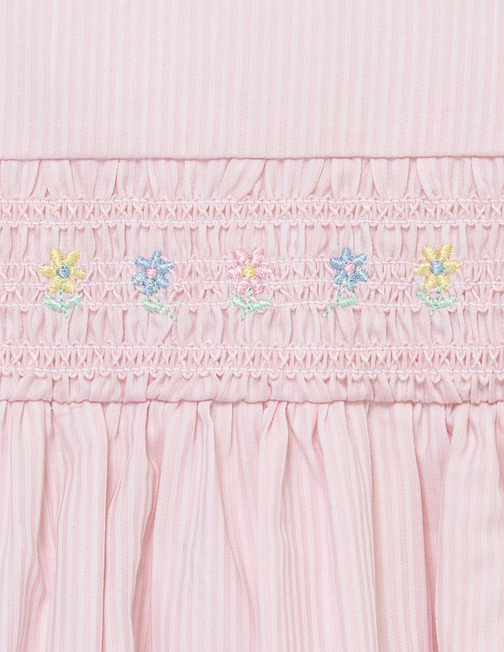 LITTLE ME BEBE NIÑA VESTIDO & HEADBAND SMOCKED PINK
