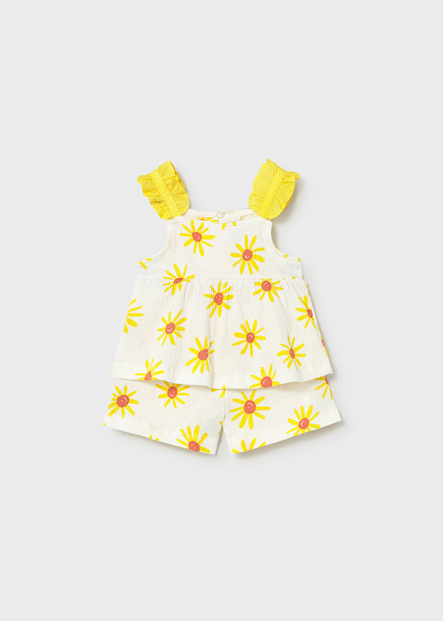 Mayoral Conjunto De Short Punto Bambula Mimosa para Niña