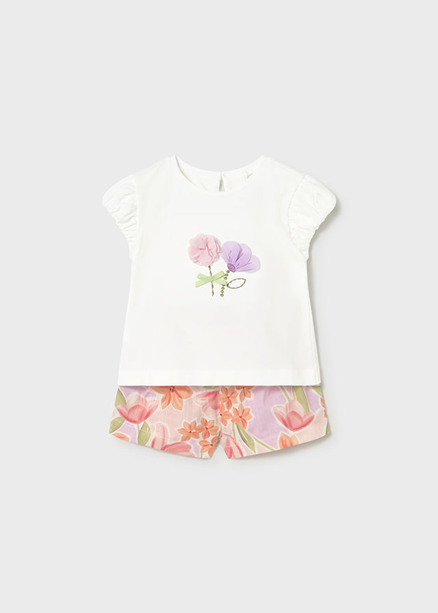 Mayoral Conjunto De Short Estampada Blossom para Bebé Niña